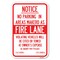 Signmission No Parking in Areas Marked as Fire Lane Heavy-Gauge Aluminum Sign, 12" x 18", A-1218-23724 A-1218-23724 - alternate 1